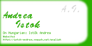 andrea istok business card